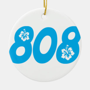 808 Hawaii Postleitzahl Keramikornament