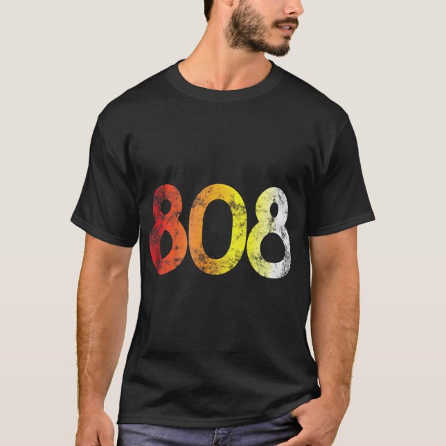 808 Retro Style Roland Electronic Drum Machine Shi T-Shirt (Vorderseite)