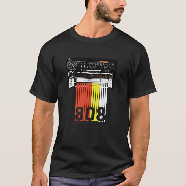 808 Trommel T Shirt Music Beats (Vorderseite)