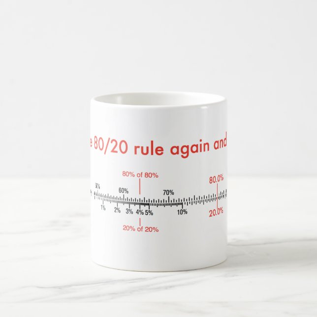 80/20 rule mug tasse (Mittel)