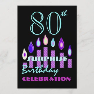 80. - 89. ÜBERRASCHUNG Geburtstags-Party Einladung