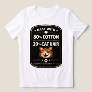 80% Baumwolle 20% Katzenhaare Lustiges Katzenshirt Tri-Blend Shirt