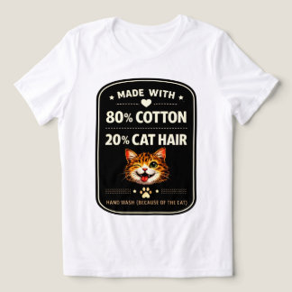 80% Baumwolle 20% Katzenhaare Lustiges Katzenshirt Tri-Blend Shirt