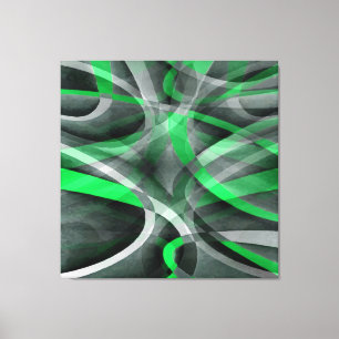 80 Chic Sukkulant Green und Grau Abstrakt Pa Leinwanddruck