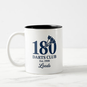 80 Darts Club Leeds Est 1908 Zweifarbige Tasse