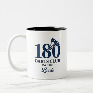 80 Darts Club Leeds Est 1908 Zweifarbige Tasse