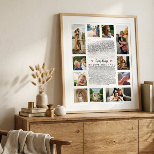 80 Dinge, die wir an dir lieben Geburtstags-Fotoco Poster