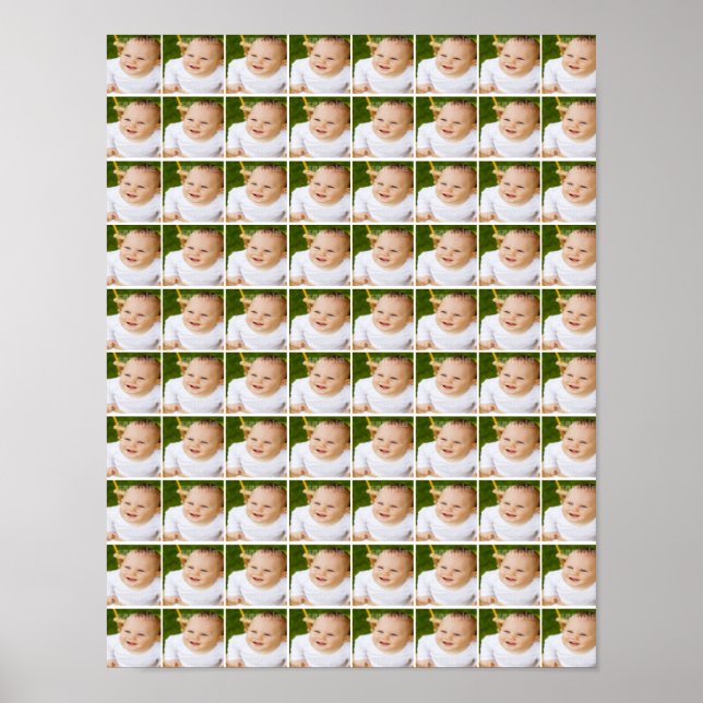 80 Einzelfoto Collage Personalisiert Poster (Vorne)