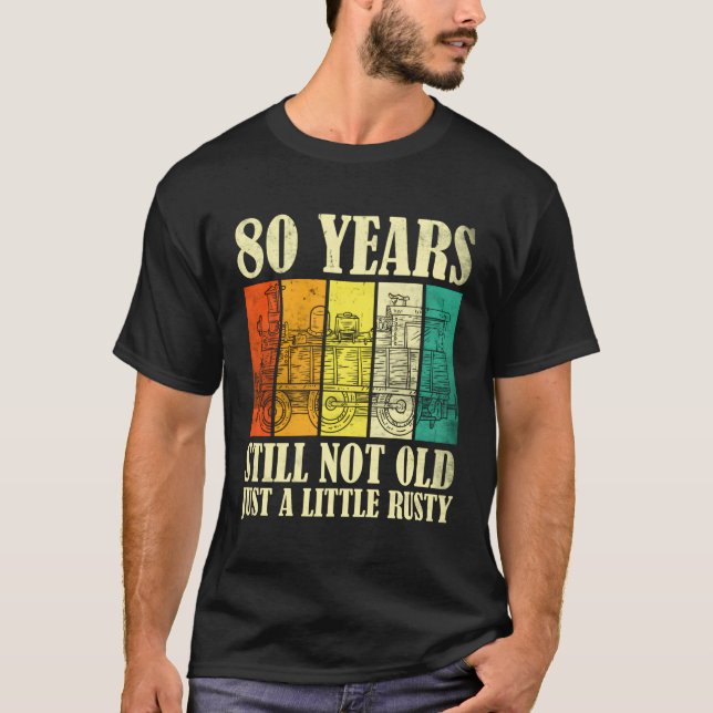 80 Eisenbahn-Dampfzug 80. T-Shirt (Vorderseite)