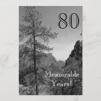 80 Erinnerungsjahre/Geburtstagsfeier - Natur Einladung