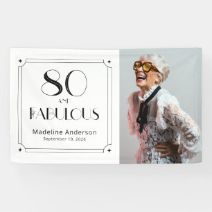 80 & Fabulous Bold Foto 80. Geburtstagsfeier Banner