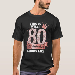 80 & Fabulous I Black Peach Party Group Candid Pho T-Shirt