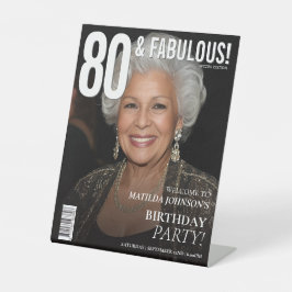 80 Fabulous Magazine Cover 80th Birthday  Sockelschild