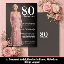 80 & Fantastisch Elegante Foto-Geburtstagsfeier