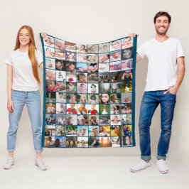 80 FotoCollage Einzigartiges Personalisiertes DIY Fleecedecke