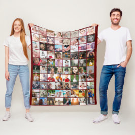 80 FotoCollage Einzigartiges Personalisiertes DIY Fleecedecke