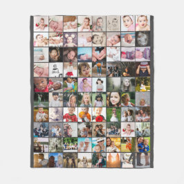 80 FotoCollage Einzigartiges Personalisiertes DIY  Fleecedecke