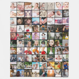 80 FotoCollage Einzigartiges Personalisiertes DIY  Fleecedecke