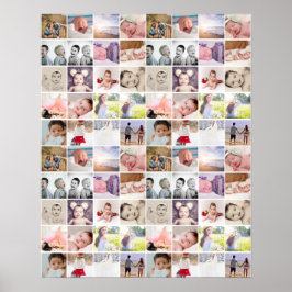 80 FotoCollage Personalisiert (20 Wiederholungen) Poster