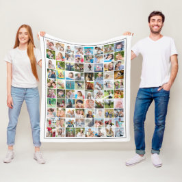 80 Fotomaterial Vorlage Personalisiert weiß Fleecedecke