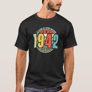 80. Geburtstag 1942 Retro Vintage T-Shirts 80 Jahr