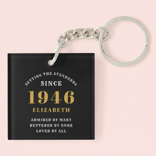 80. Geburtstag 1946 Schwarzes Gold Für Sie Persona Schlüsselanhänger
