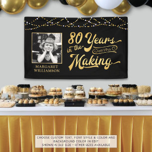 80. Geburtstag 80 JAHRE DER MACHER Lichter Banner