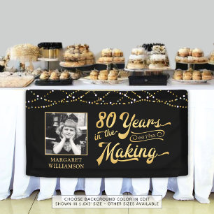80. Geburtstag 80 JAHRE IN DER MAKING Lights Banner