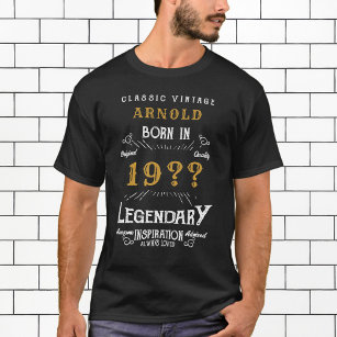 80. Geburtstag Add Name Jahr Legendary Black Gold T-Shirt