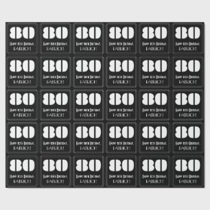 80. Geburtstag: Art Deco Inspiriert Look "80" & Na Geschenkpapier