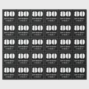 80. Geburtstag: Art Deco inspiriertes Aussehen "80 Geschenkpapier