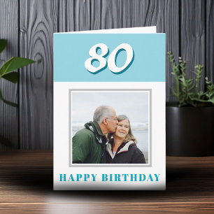 80. Geburtstag Benutzerdefiniertes Foto Personalis Karte