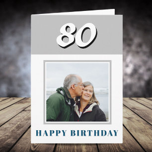 80. Geburtstag Benutzerfoto Personalisiert Karte