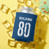 80. Geburtstag Blue Personalisiert Can Cooler