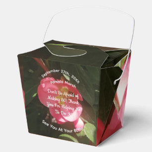 80. Geburtstag Blumen Foto Humor Text Party Geschenkschachtel
