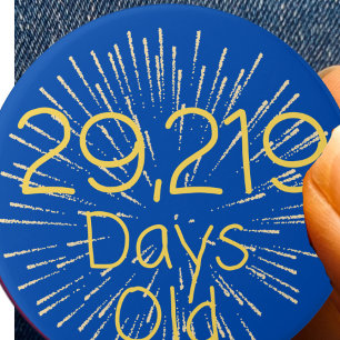 80. Geburtstag Button Abzeichen 80 Jahre alt 80 Ja