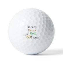 80. Geburtstag Cheers Beers Golf Minimal Party