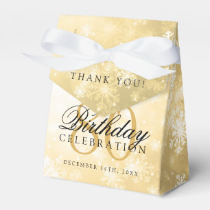 80. Geburtstag danken Ihnen Goldwinter-Märchenlan Geschenkschachtel