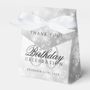 80. Geburtstag danken Ihnen silbernes Geschenkschachtel