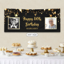 80. Geburtstag Dann & Jetzt Fotos Personalisiert