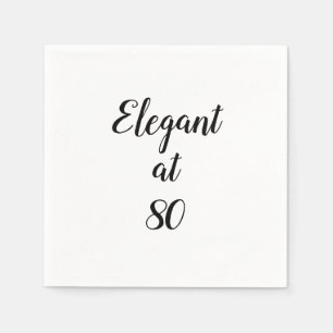 80. Geburtstag Elegant mit 80 Serviette