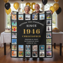 80. Geburtstag Familien Erinnerungen Foto-Collage