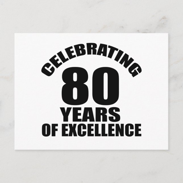 80. Geburtstag feiern Postkarte (Vorderseite)