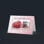 80. Geburtstag - Frau - Rose/Buch/Tasse Karte<br><div class="desc">Bonbon-80. Geburtstagsgruß für diese spezielle Dame.</div>