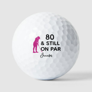 80. Geburtstag Frauen Golfer Funny Custom Golfball