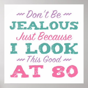 80. Geburtstag für Frauen Poster