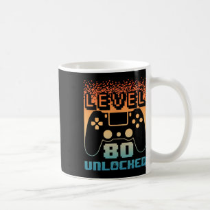 80. Geburtstag für Männer Level 80 Unlocks 80 Y Kaffeetasse