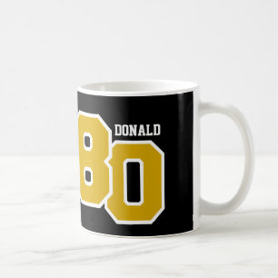 80. Geburtstag GOLD und schwarzes V008A Kaffeetasse