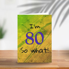80. Geburtstag Grünes Funny Karte
