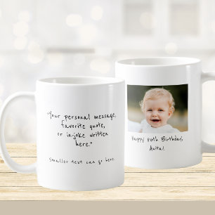 80. Geburtstag individuelle Foto- und Nachrichtent Kaffeetasse